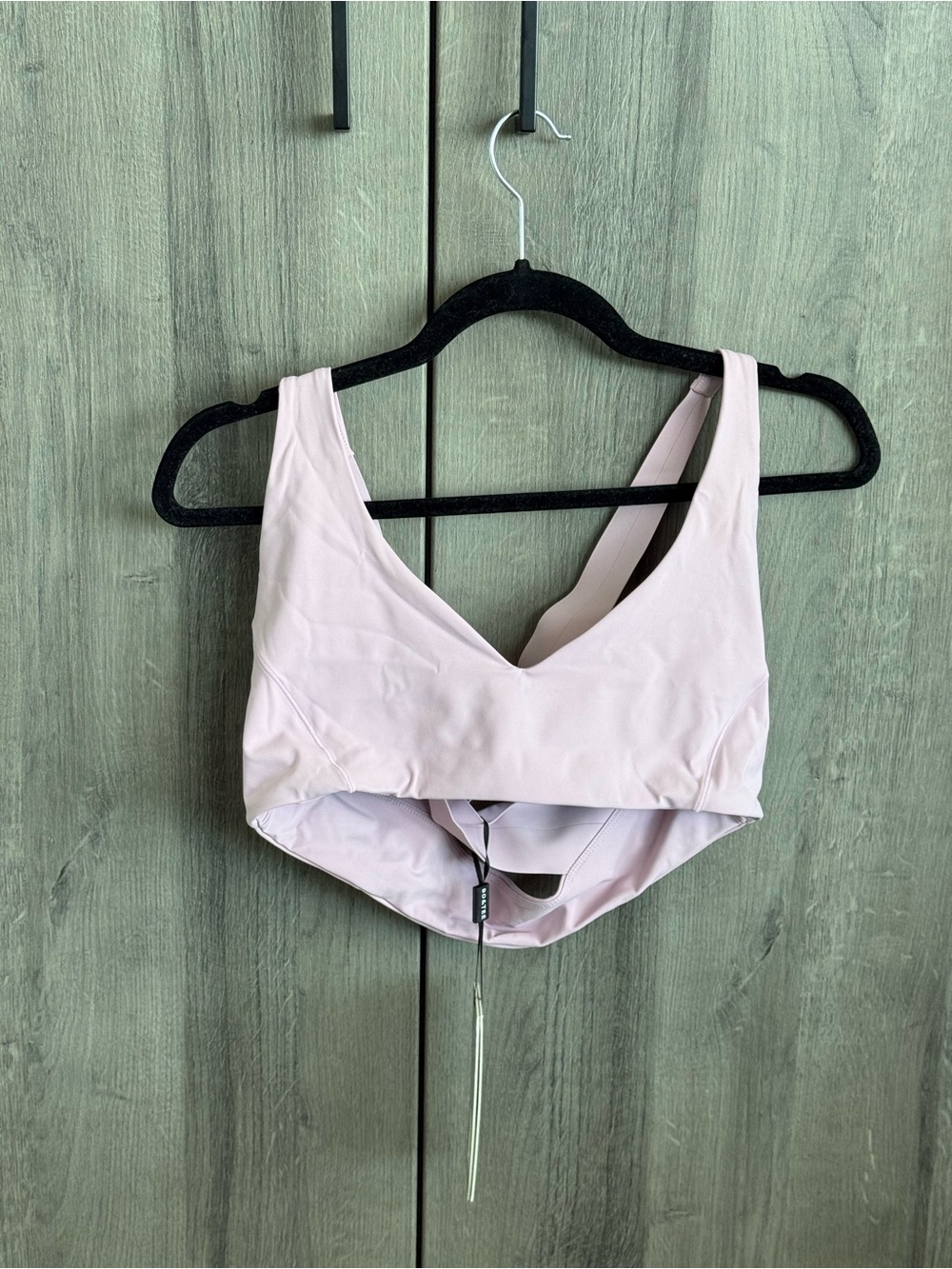 Light Pink V-Neck Sports Bralette